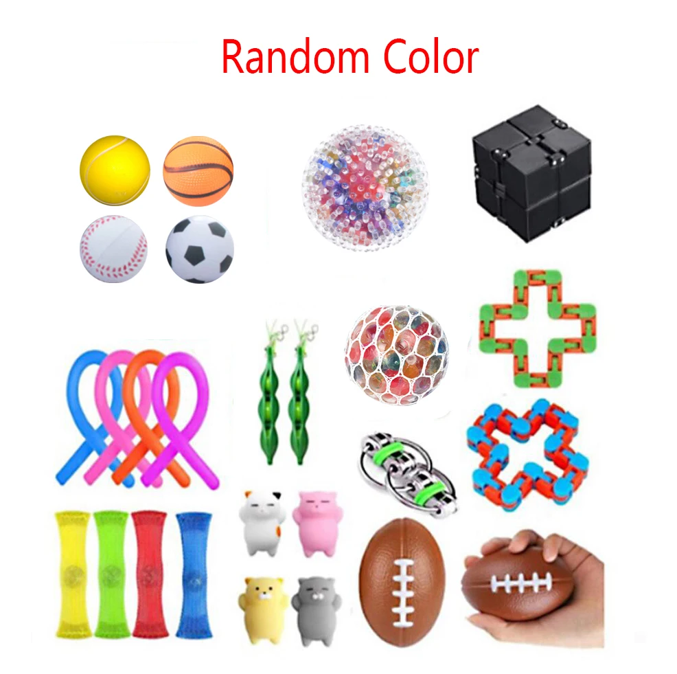 

NEWEST Fidget Toys 20/21/22/24/25PCS Pack Sensory Toy Set Antistress Relief Autism Anxiety Anti Stress Bubble for Kids Adults