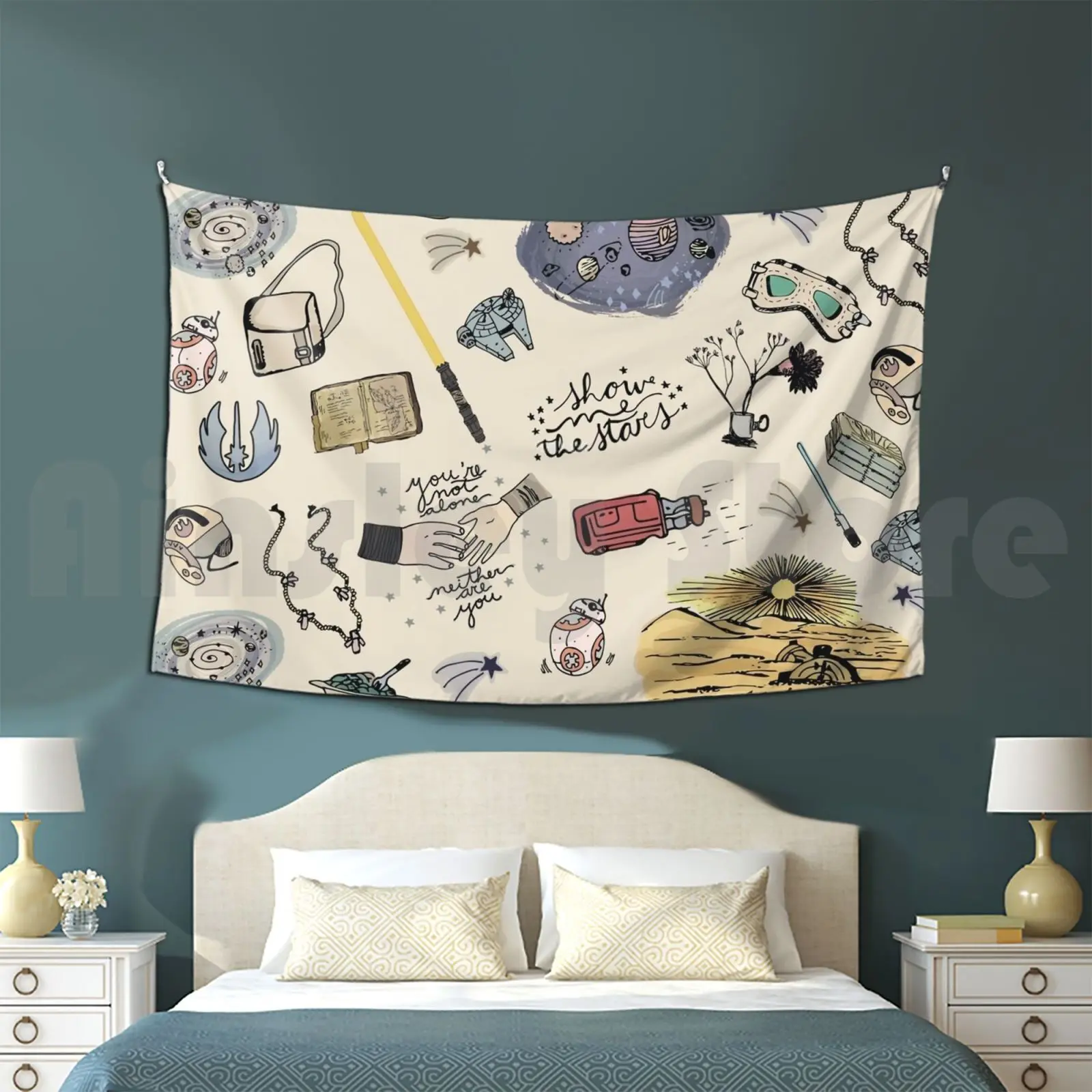 

Reydoodles Customized Tapestry Reylo