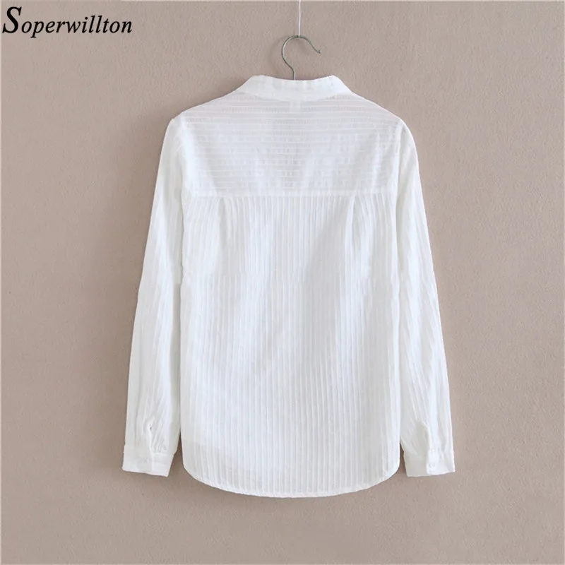 100% хлопковая футболка топы белого цвета Для женщин с длинным рукавом t-рубашка