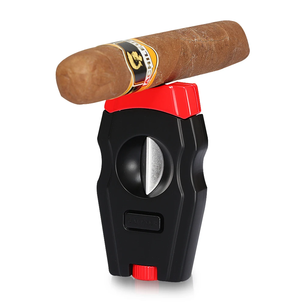 

Galiner Metal Sharp Cigar Cutter V Cut Classic Guillotine Cigar Punch Drill Tobacco Cutting Scissors Cigar V Cutter Gadgets