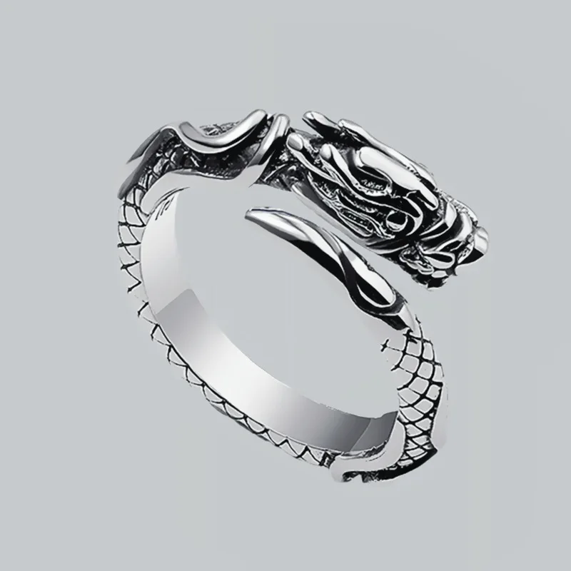 

Hot New 2020 New Vintage Dragon Rings Punk Open Design Belt Buckle Ring For Women Party Jewelry Birthday Gifts