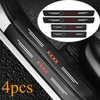 4 шт., автомобильные наклейки для защиты от царапин, из углеродного волокна