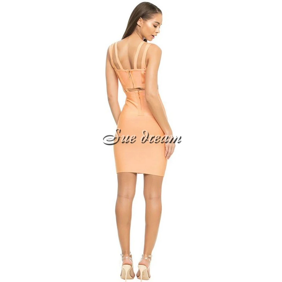 Женское Бандажное платье без рукавов с О образным вырезом элегантные вечерние