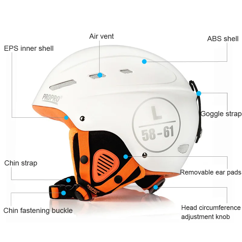 Лыжный шлем для сноуборда снега спорта зимы катания на лыжах коньках шлемы Санки