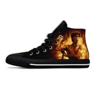 Кроссовки мужскиеженские из ткани с высоким верхом и 3D-принтом