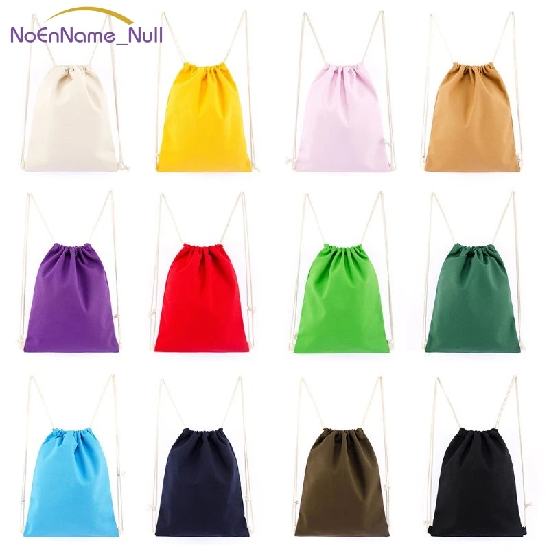 Холщовый Рюкзак на шнурке спортивная сумка для мужчин женщин детей школьников