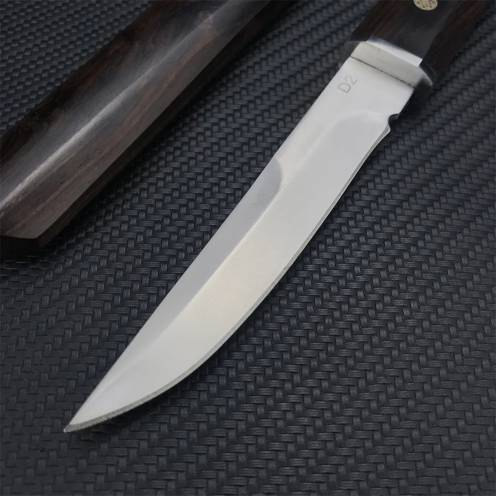 Высокотвердый тактический нож фиксированный ручка из эбенового дерева уличное