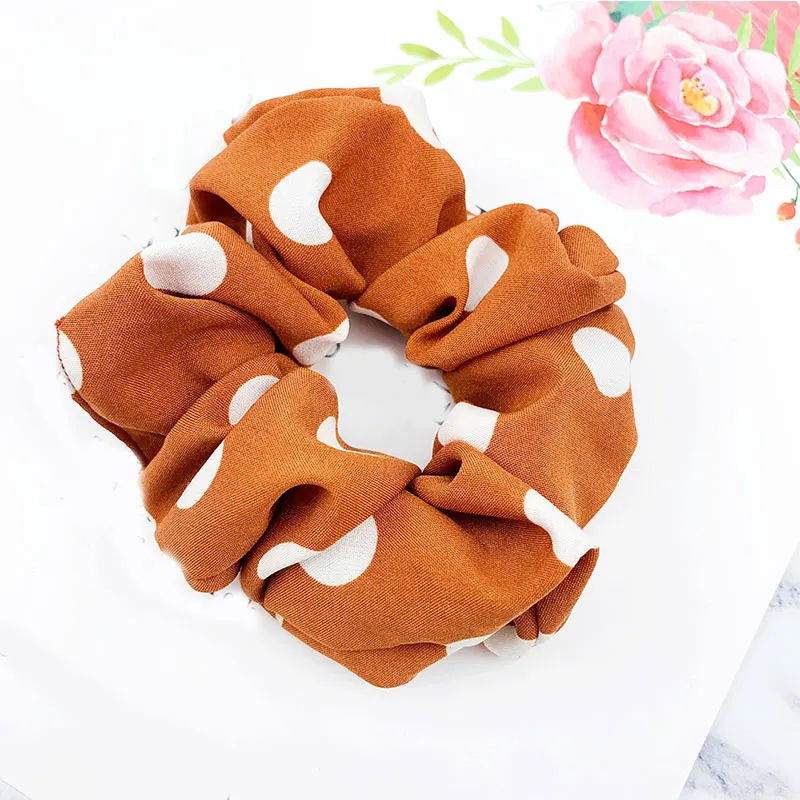 Женская резинка для волос в горошек винтажная эластичная аксессуары держатель