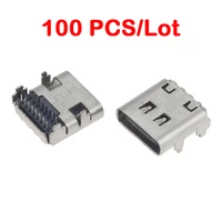 100pcs 16pin micro type c usb 3 1 connector port for jbl charge 4 usb c power charging jack usb c female socket