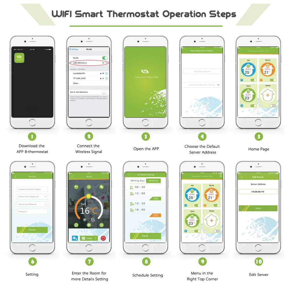 

KKmoon Digital WiFi Room Temperature Controller Heating Thermostat Underfloor Thermometer for Electric Heating System Floor