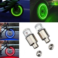 2pcs bicycle cycling wheel tire valves tire bulb cycling led flash lamp firefly effect tyre valve cap light bycicle accessories