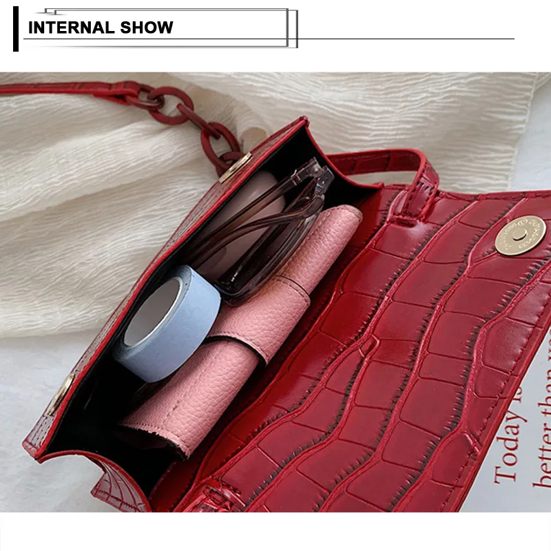 Крокодиловая сумка через плечо женская модная маленькая для женщин денег