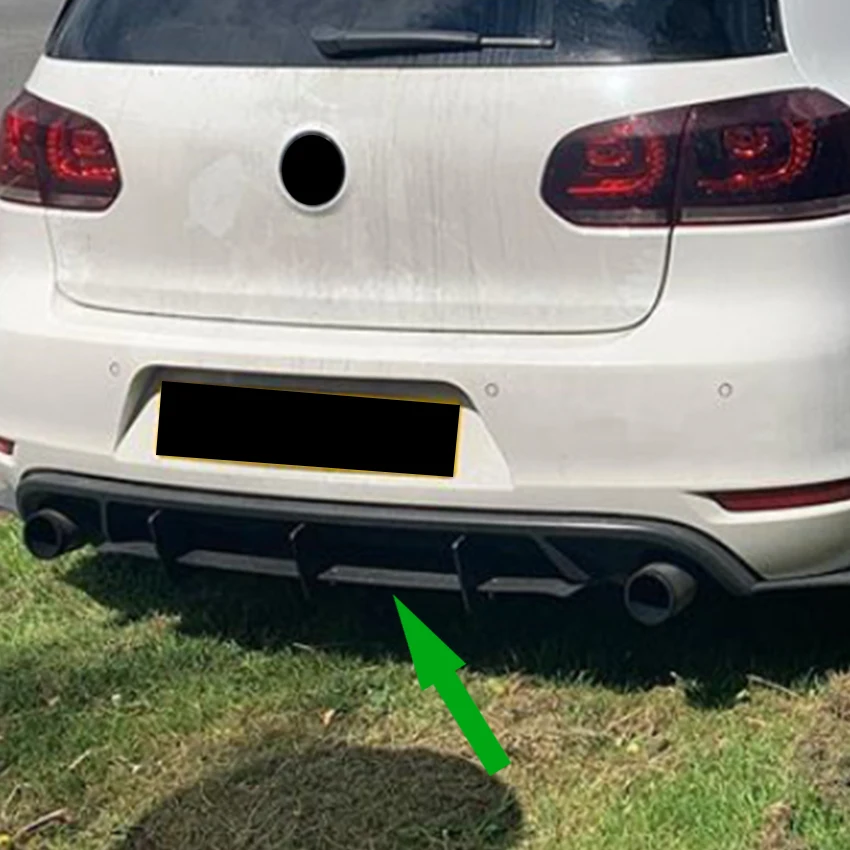 Для Volkswagen Golf 6 GTI гольф MK6 заднего бампера Диффузор флаг спойлер разветвитель