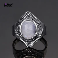 natural moonstone vintage ring for women men 925 sterling silver ring jewelry wedding party anniversary gift accessories