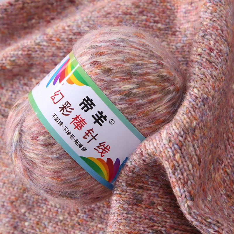 

50g/Roll Mink Wool Cashmere Yarn Crichet Thread Mohair Yarn soft Wool Yarn for Hand knitting for Women Sweaters Scarves