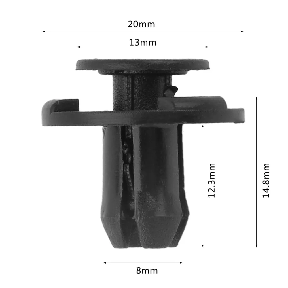 

50pcs 11619 8MM Plastic Car Interior Trim Card Panel Fixed Clamp Door Fastener Buckle for for Infiniti Dropship