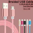 Зарядное устройство USB, кабель Micro usb 1 м 2 м 3 м для Samsung Galaxy S6 S7 A3 A5 A7 2016 J3 J5 J7 2017, кабель для быстрой зарядки USB 3,0a