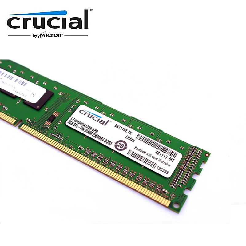 

Crucial RAM Memory DDR 3 DDR3 4GB 8GB 1600MHz 1333MHZ 8 GB DIMM 240-pin DDR3 PC3-10600U PC3-12800U DIMM Desktop