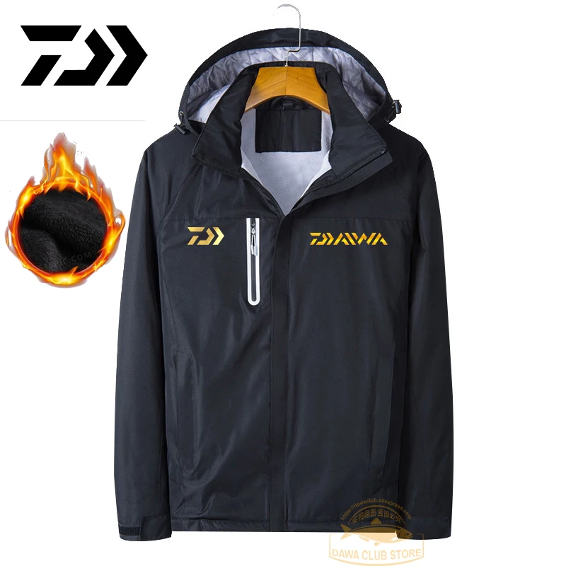 

Daiwa New Winter Outdoor Men Hiking Fishing Clothing Windbreaker Cashmere Jacket Sunscreen Keep Warm Cycling Fishing Jacket