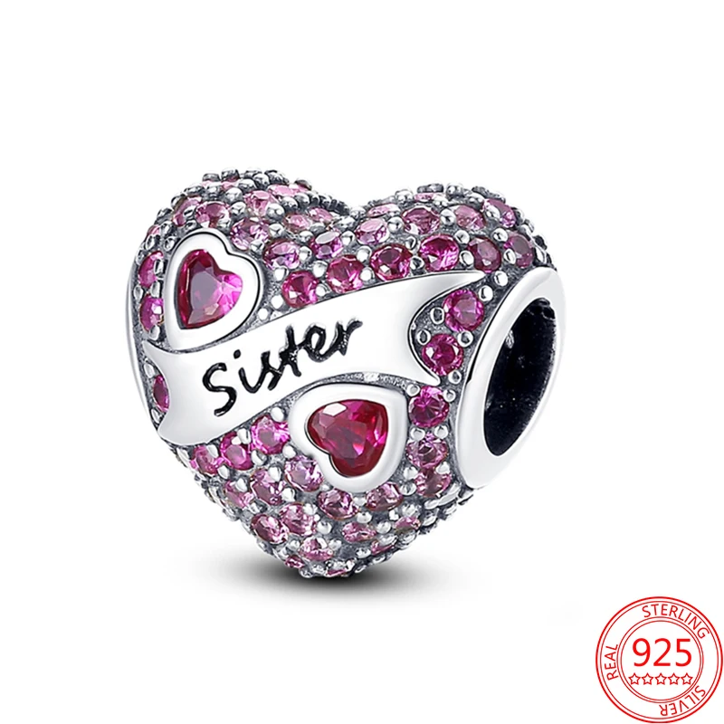 

Бусина-Шарм «сердце» из серебра 925 пробы с фианитом