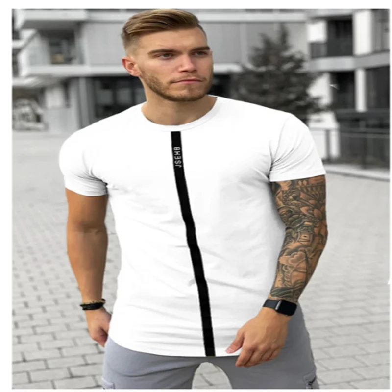 

Standard Size Man Fashion Short Sleeve T-Shirt Men Fitness Bodybuilding Summer High Quality T-Shirt Top Tees New Brand Clothes