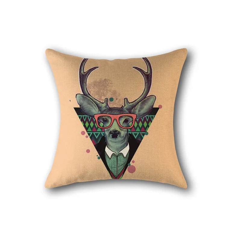 Наволочка с рисунком совы панды и оленя наволочка принтом милых красочных