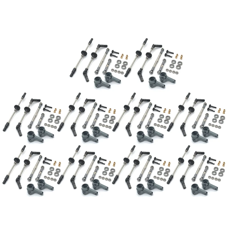 

10X модернизированная стальная шестерня, передний и задний мост, мост, осевая шестерня, рулевая шестерня, комплект для MN D90 D91 MN96 MN99 MN99S 1/12, Ради...