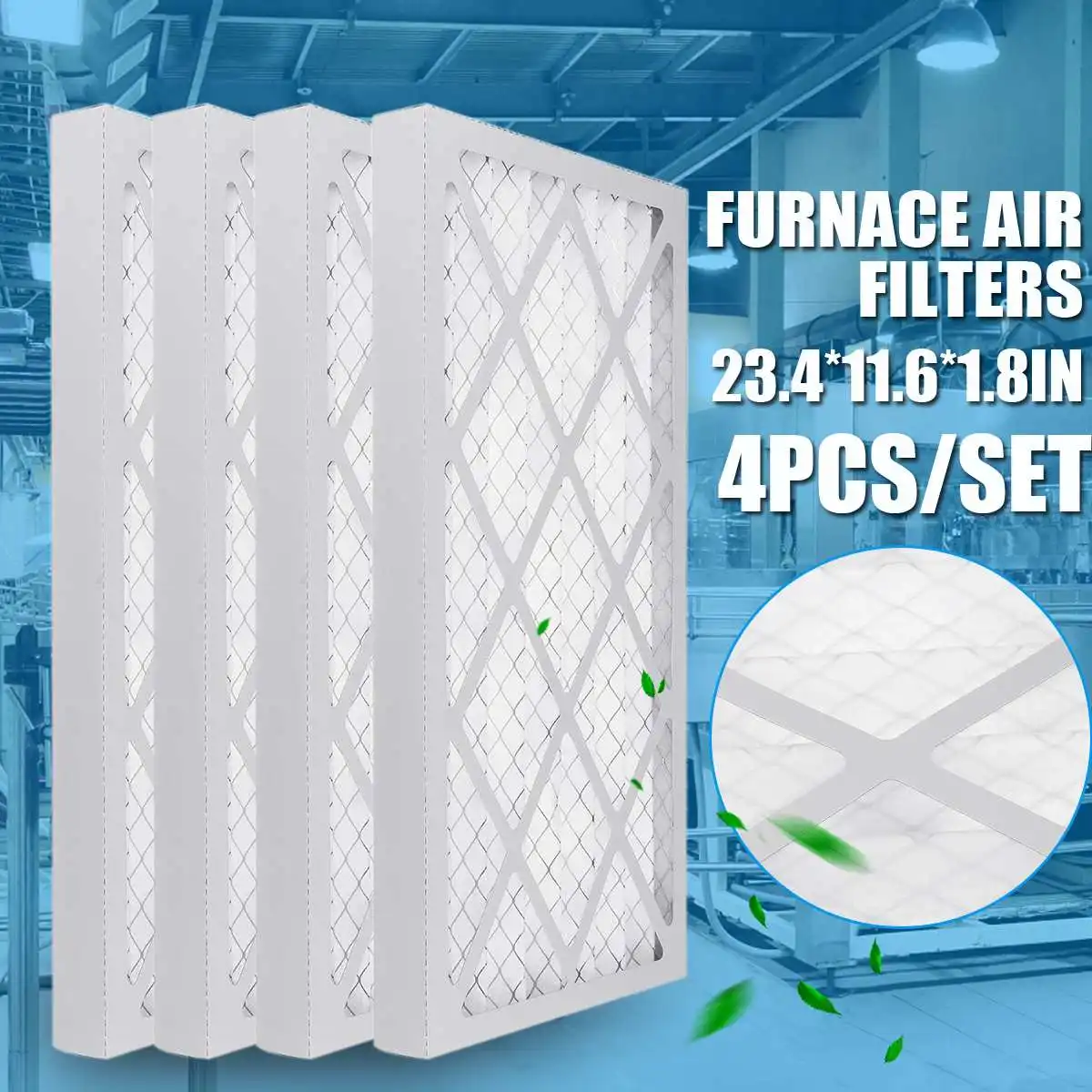

4Pcs/set G4 Pleated Air Filter Furnace Air Filters for Air Conditioning And Ventilation System Filtration 23.4x11.6x1.8 Inch