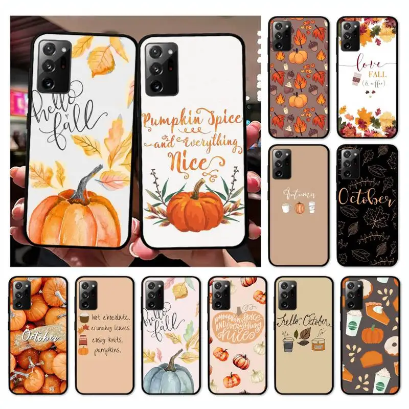 

Pumpkin happy fall Phone Case for Samsung Note 20 Ultra 10 pro lite plus 9 8 5 4 3 M 30s 11 51 31 31s 20 A7