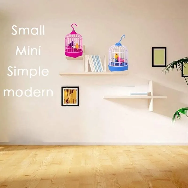 

Mini Bird Cage Toy Voice Control Electronic Toys For Children Kids Induction Bird Simulation Singing Novelty Toys Funny Toy T5H5