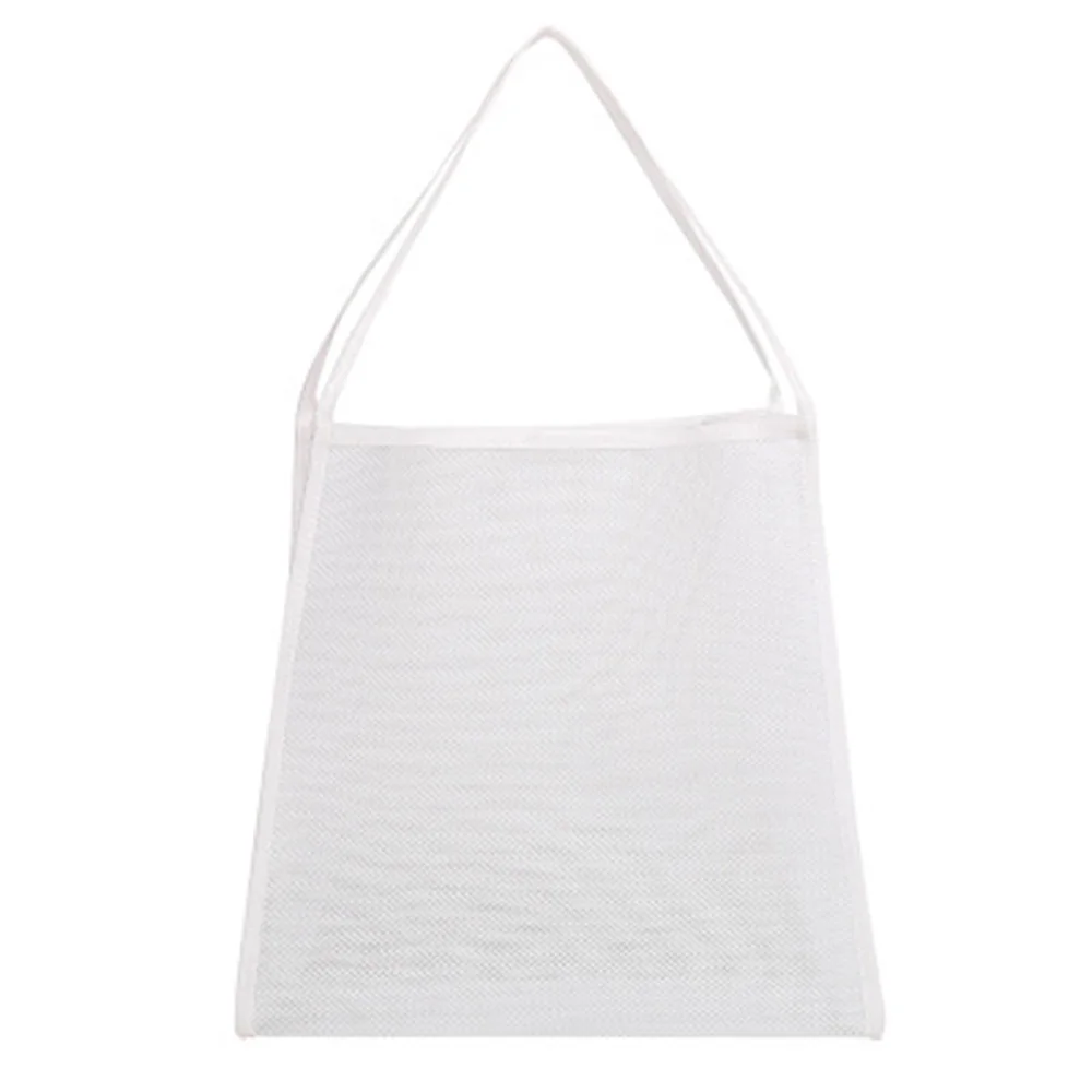 

New Women Travel Wash Mesh Handbag Summer Toiletry Shopping Bag Tote Bag Organizer Pouch Makeup Transparent Bag