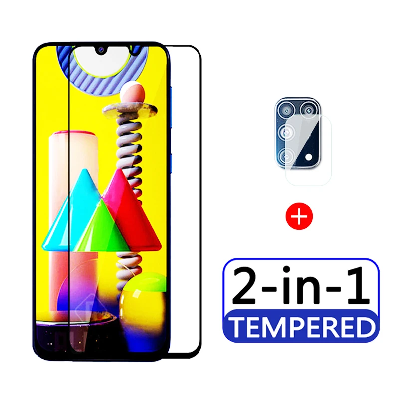 2 в 1 объектив камеры для samsung m30s Защитное стекло galaxy m31 закаленные очки samsun 30 m m30 s