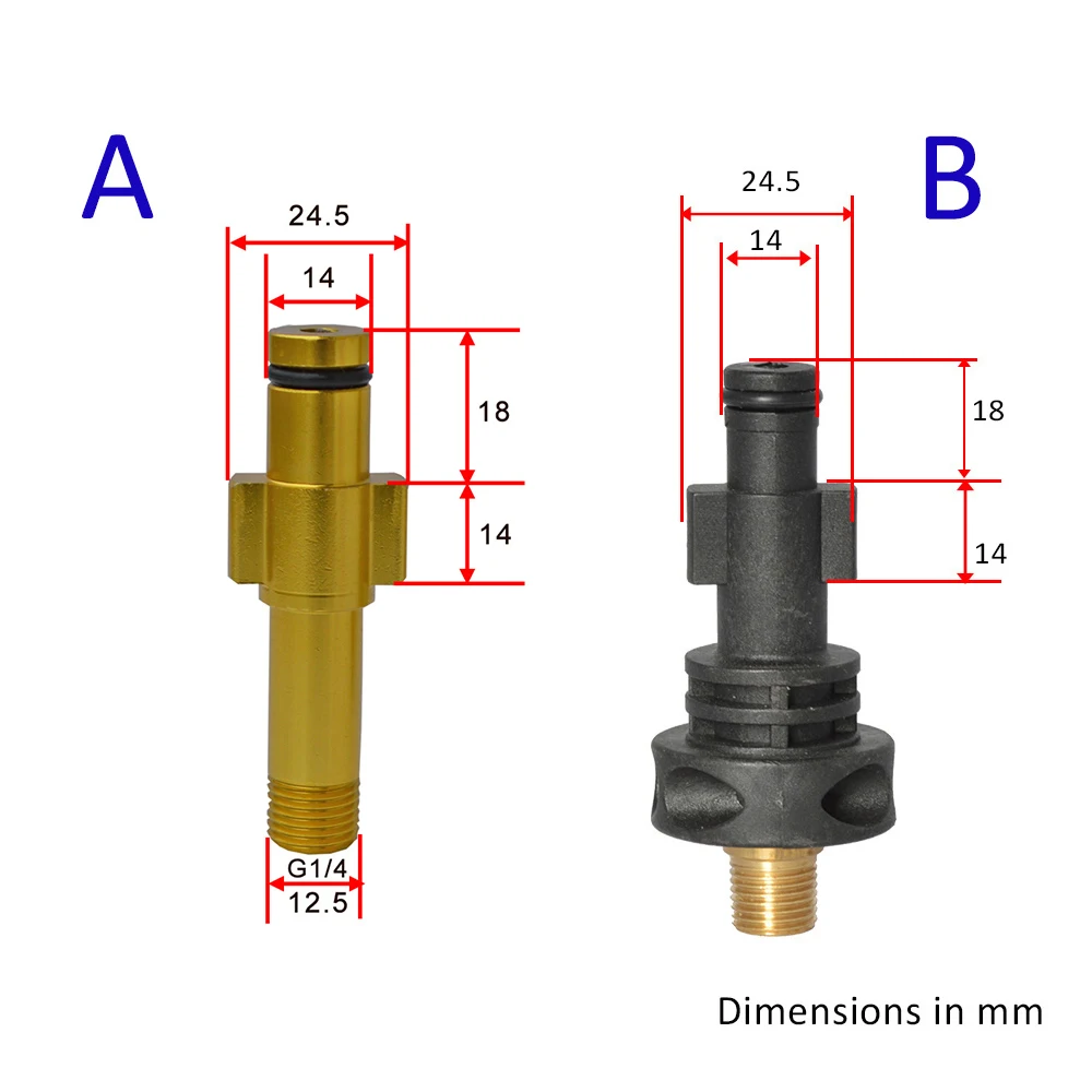 

Snow Foam Lance Adapter Foam Cannon Adapter Foam Gun Nozzle Connector for Sun Joe Koblenz Daewoo Bort Pressure Washer