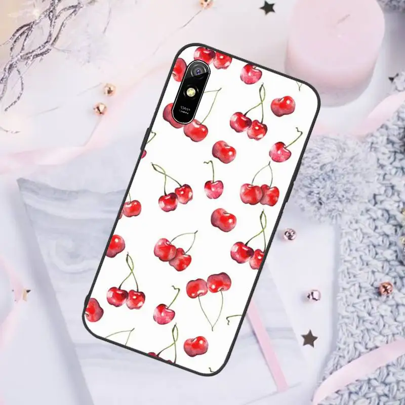 

Pink Cherries Cherry Strawberry Phone Case For Xiaomi Redmi note 7 8 9 pro 8T 9A 9S Mi Note 10 Lite pro