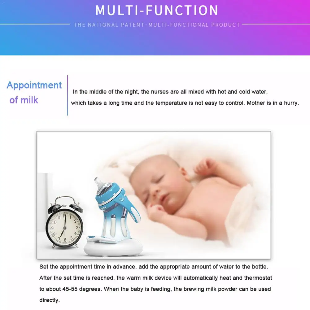 IIntelligent Портативный Теплый молочный Детский Теплый молочный Инфракрасный Теплый молочный настраиваемый нагреваемый инструмент для бутылок