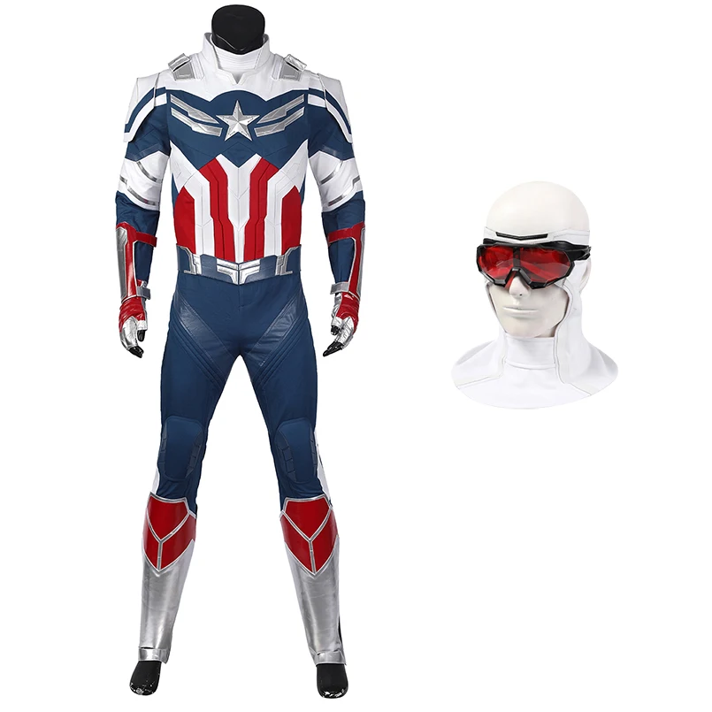 

Adult Superhero Falcon and Winter Soldier Cosplay Falcon Costume Fighting Clothes Halloween Outfit Full Props Suit With Shoes