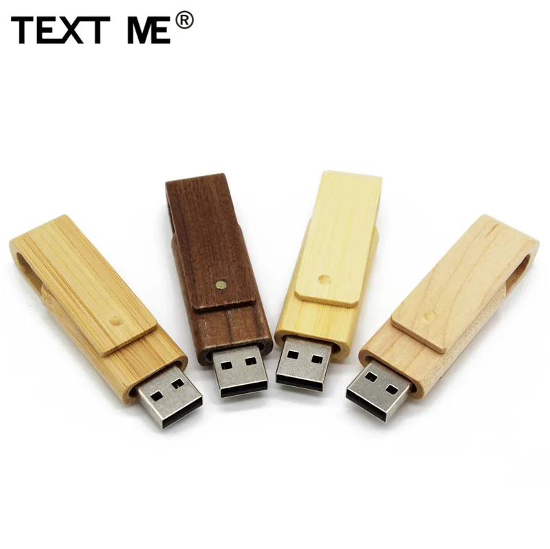 Флеш-накопитель usb с деревянным логотипом TEXT ME, 4 ГБ, 8 ГБ, 16 ГБ, 32 ГБ, 64 ГБ, usb 2,0, Подарочная флешка
