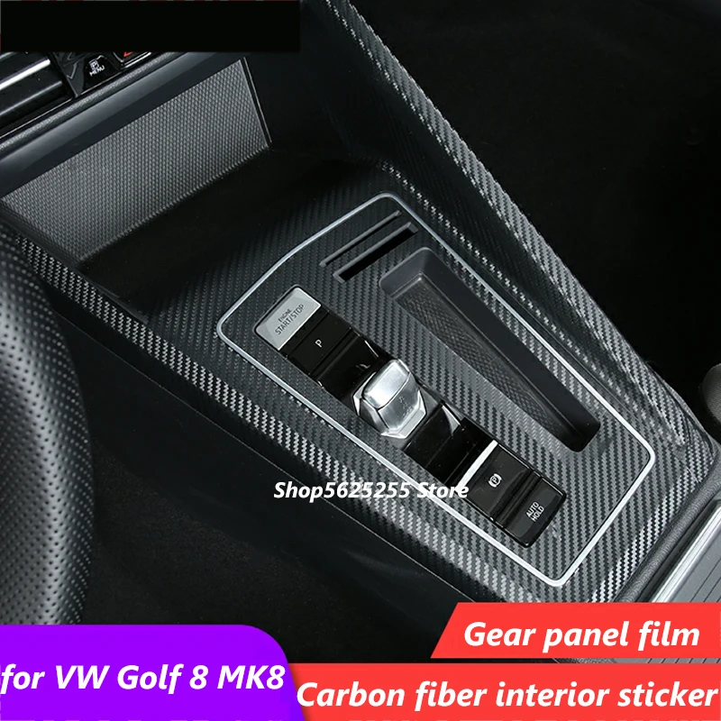 

for Volkswagen VW Golf 8 MK8 2020 2021 Accessories Carbon Fiber Pattern Sticker Interior Protector Film Modification Decoration