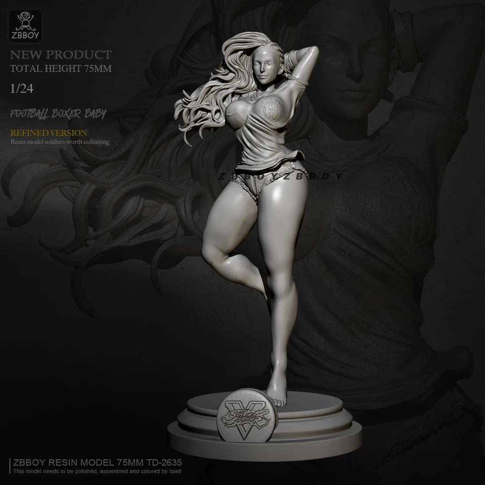 

75mm Resin model kits figure beauty colorless and self-assembled TD-2635