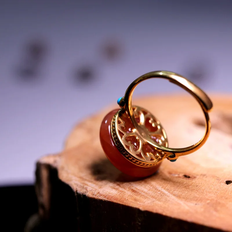 

New Top Grade S925 Natural Resizable Finger Rings Fashion Accessories Beauty Ring Fashion Jewelry Lovers Women Gifts