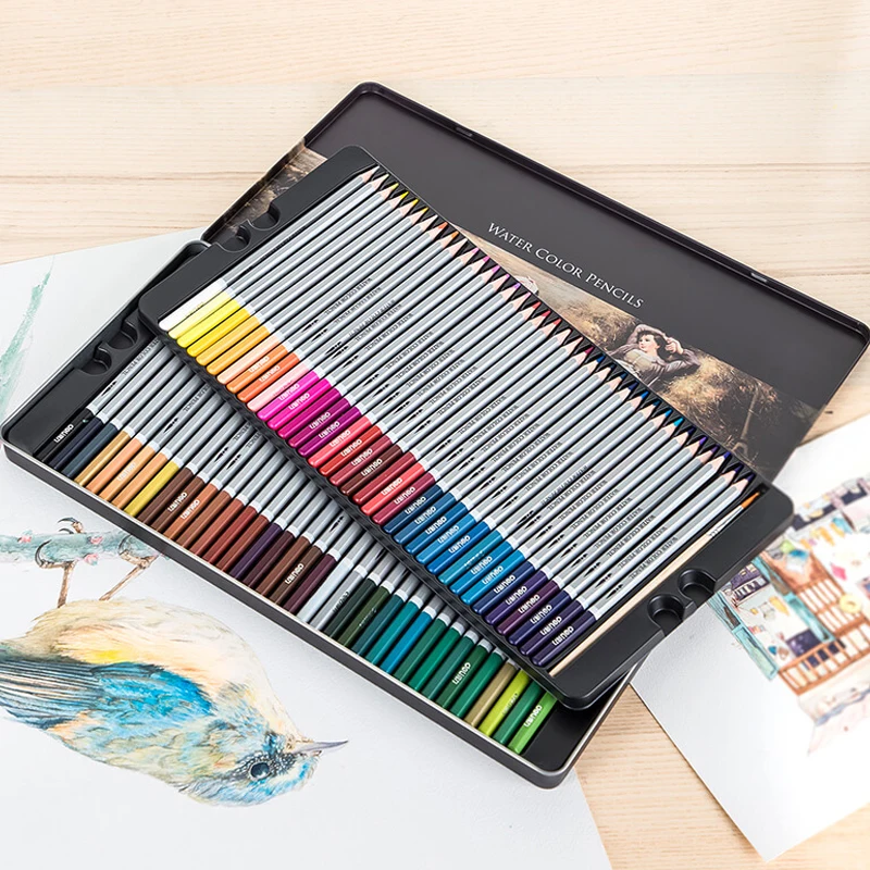 Профессиональные цветные карандаши акварель для рисования водорастворимый