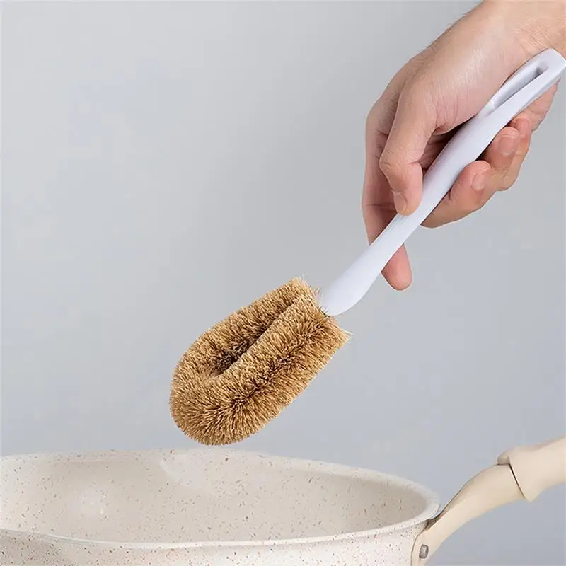 Щетка для мытья посуды щетка из кокосового волокна с пластиковой ручкой | Дом и