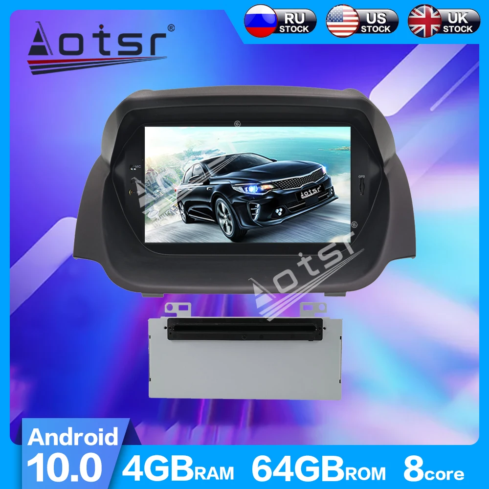 

Автомагнитола AOTSR, Android 10,0, DSP, IPS, 4 Гб + 64 ГБ, GPS-навигация, PX6, для Ford Fiesta 2013-2016, мультимедийный плеер
