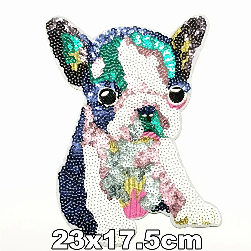 

DIY large embroidery big dogs animal cartoon patches for clothing QR-3365