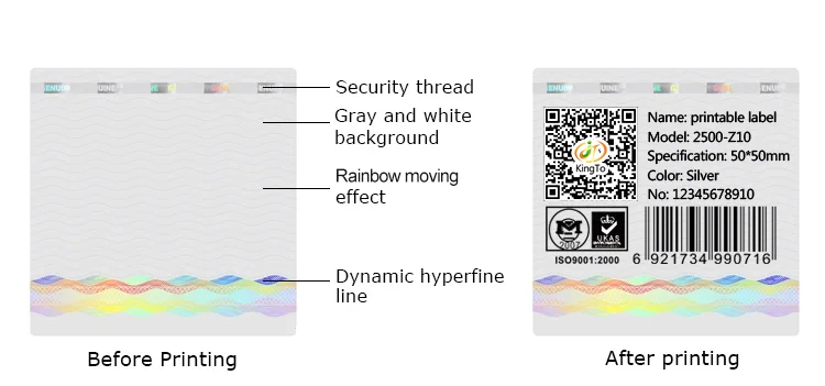 Najtaniej Generic Silver Rainbow Folia Holograficzna 3d Naklejka Z Hologramem Może Samodzielnie Dostosowywać Teksty, Kod Kreskowy I Kod QR