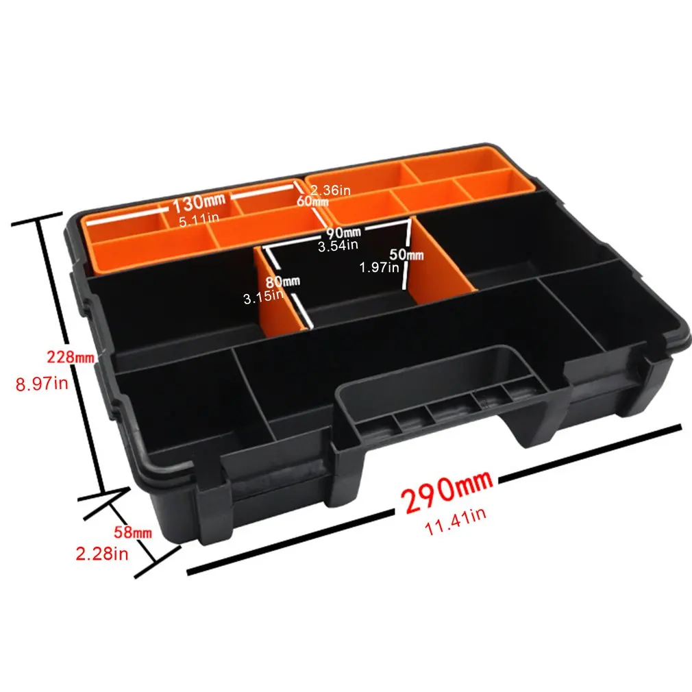 

Large Toolbox Household Maintenance Electrician Tool Box Multifunctional ABS Hardware Car Repair Anti-fall Box