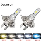 2 шт., Автомобильные светодиодные лампы H1 H7 H11 H4 CSP 881 лм 4300K 6000K