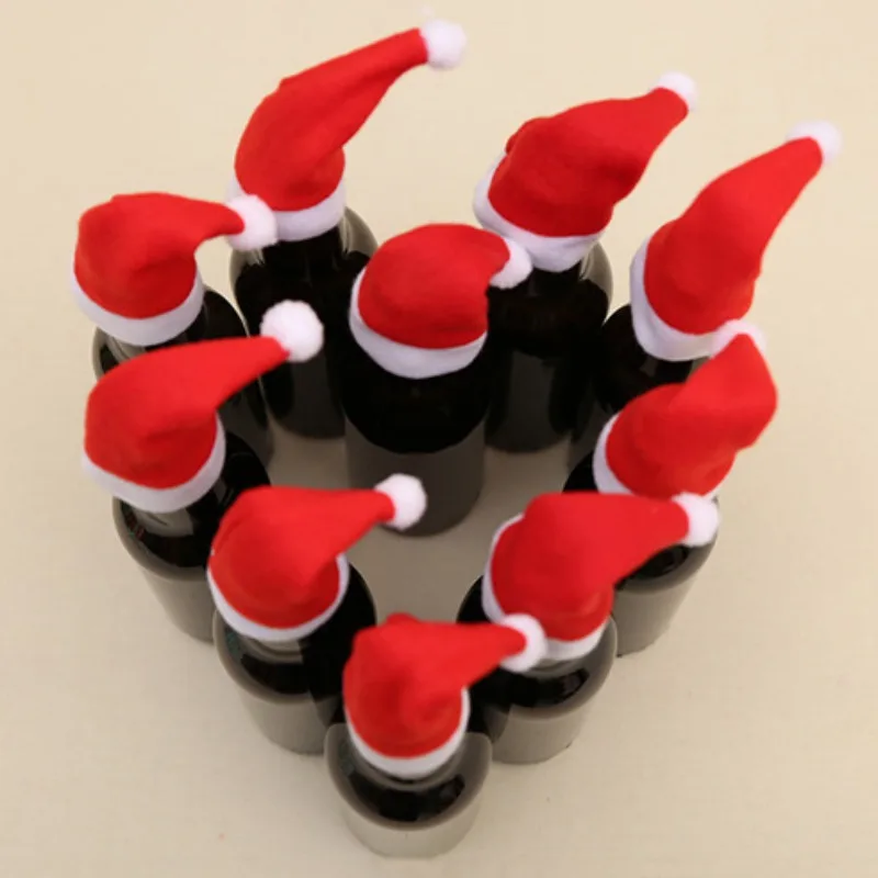 5 шт вечерние украшения Санта шляпа Рождественский держатель для столового