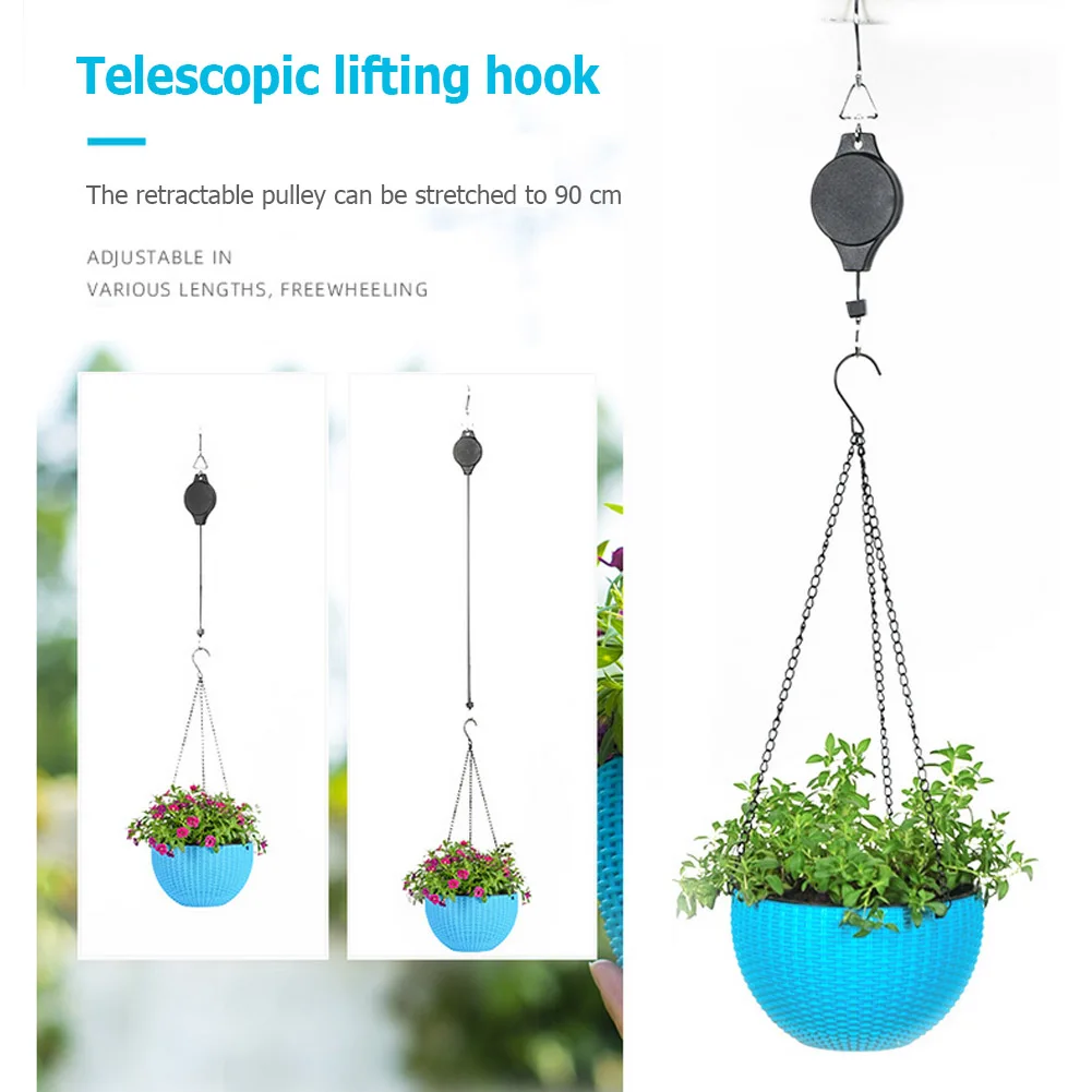 Телескопический крючок подвесной цветочный горшок с орхидеями регулируемый для