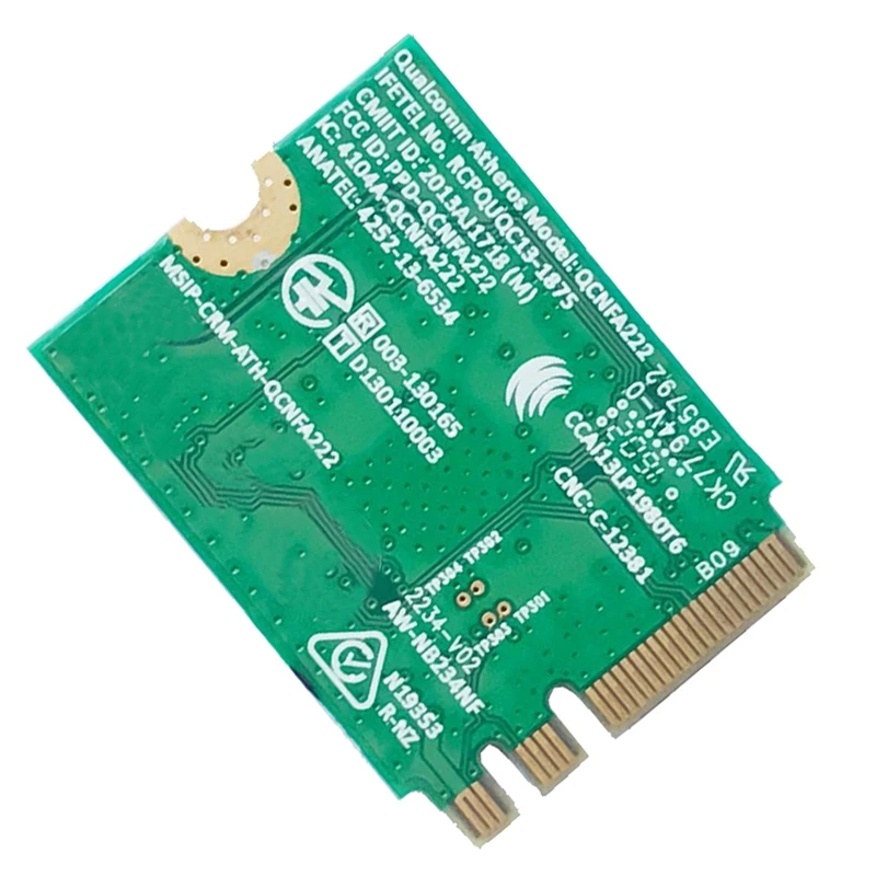 

QCNFA222 AW-NB234NF 802.11A/B/G/N Wireless WIFI Bluetooth Card 2.4GHz 5GHz WiFi + BT 4.0 NGFF Wlan